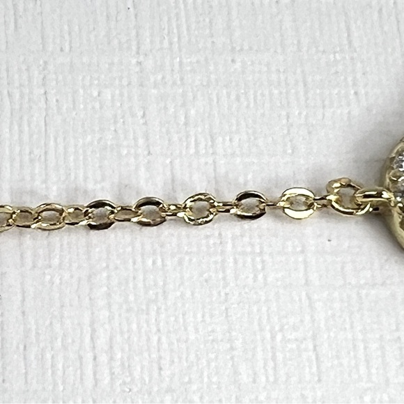 RACHEL ZOE, CLOVER STERLING SILVER BRACELET, 3 GOLD/BLACK CLOVER,CUBIC ZIRCONIA - Picture 7 of 17